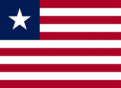 [ai] The flag of Liberia featuring red and white stripes with a blue square in the upper left corner containing a white star.